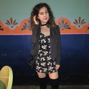 Strappy black slip dress